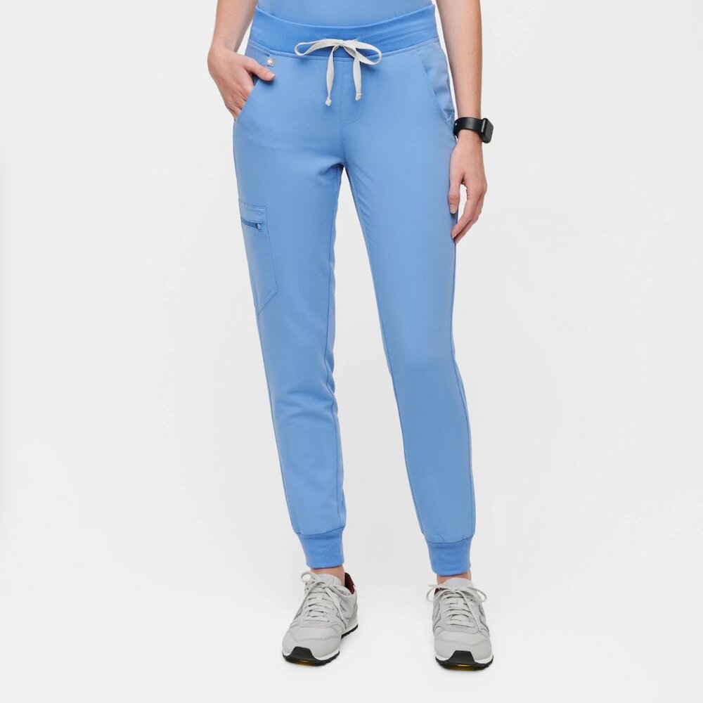 Figs Zamora Jogger Scrub Pants in Ceil Blue